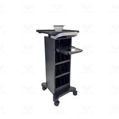Professional Metal Frame Salon Trolley with Applicator Bowl & Brush - Hair coloring trolley - professional stylists hair trolley - beauty clinics styling trolley - Al Basel Cosmetics