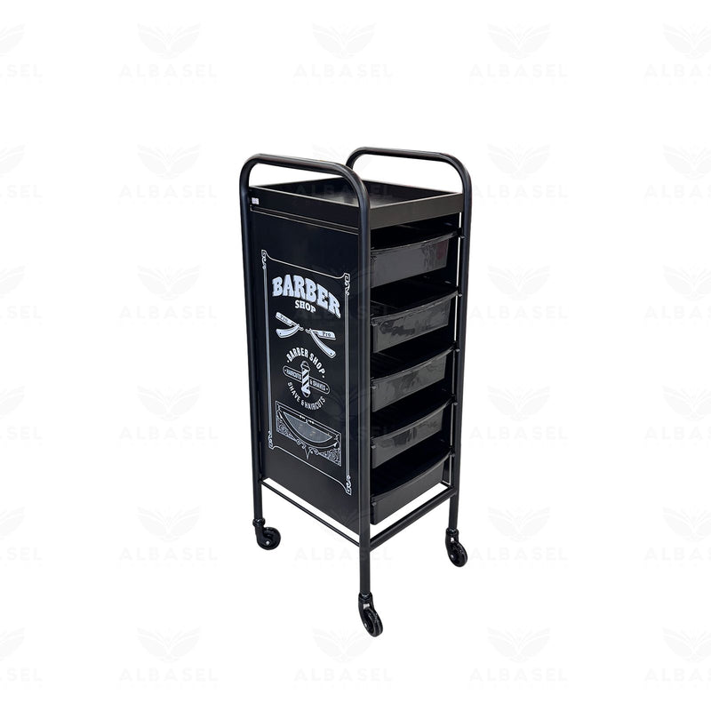 Professional Metal Salon & Spa Trolley Cart with Multi-Tier Storage and Wheels - meta frame trolley - storage trolley - Al Basel Cosmetics - UAE