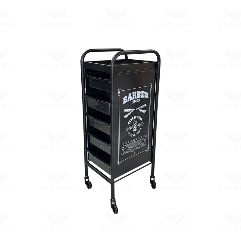 Professional Metal Salon & Spa Trolley Cart with Multi-Tier Storage and Wheels - meta frame trolley - storage trolley - Al Basel Cosmetics - UAE