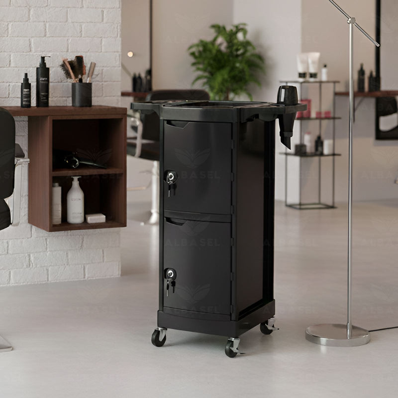 Professional Salon Trolley - Plastic storage trolley UAE - Salon trolley Oman - Al Basel Cosmetics - UAE
