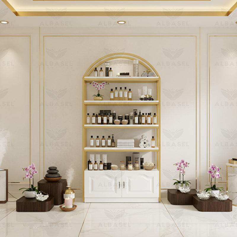 Beauty Salon Cosmetic Product Display Stand Cream - Salon product display stand - Al Basel Cosmetics - UAE