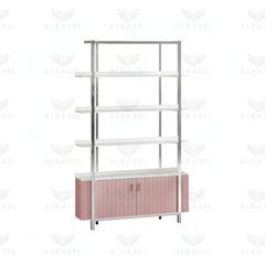 Pink Beauty Salon Product Display Cabinet - Al Basel Cosmetics - Salon display stand - Salon Cabinet - UAE