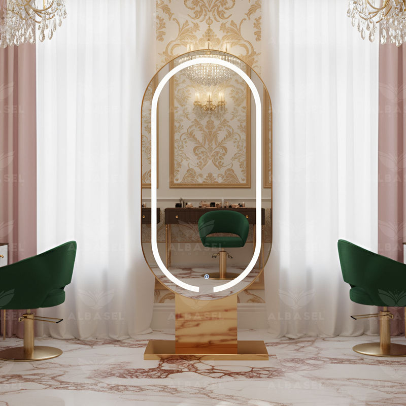 Salon Mirror Station for Hairdressing - Salon hair dressing mirror - Salon furniture in UAE - Al Basel Cosmetics - UAE