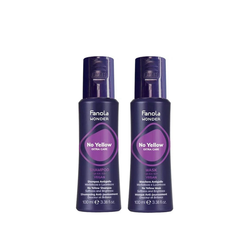 Fanola Wonder No Yellow Shampoo & Mask Bundle 100ml - Al Basel Cosmetics - UAE