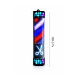 Classic Rotating Barber Pole 90cm – Outdoor Waterproof Wall-Mounted Barber Shop Sign with Black Base - Al Basel Cosmetics - Barber shop sign board - Salon pole - Barber pole in Sharjah