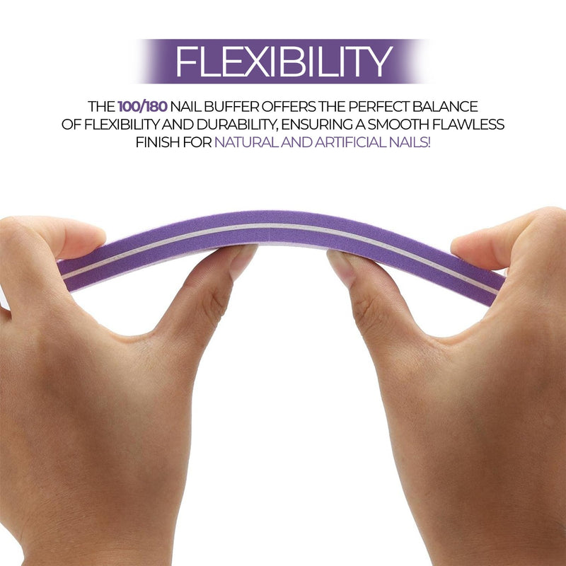 Mira Professional Half Moon Nail File 702 – Purple Sponge File for Nail Art (10 Pcs) - Nail file half moon shaped - Al Basel Cosmetics - UAE