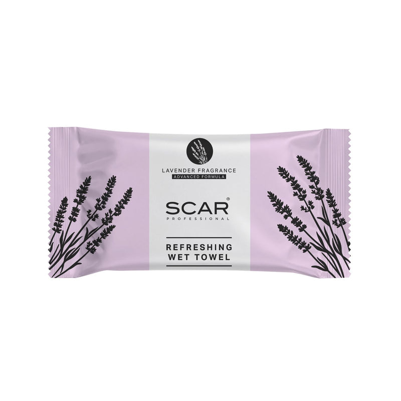 Lavender Refreshing Wet Towels - refreshing towels for salon - spa refreshing towels - scented refreshing towels - Al Basel Cosmetics - UAE