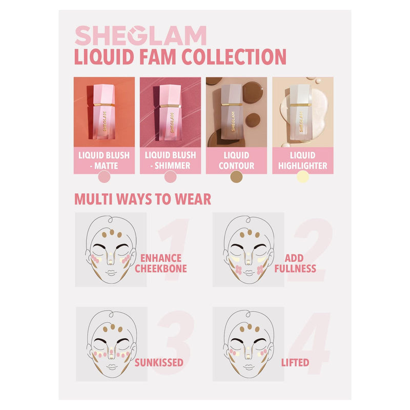 SHEGLAM Cutie Pie Liquid Blush UAE – Buildable Dewy Cheek Color - liquid blush - blush - lip gloss - Al Basel Cosmetics  Sharjah