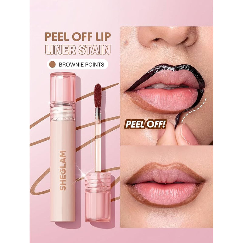 SHEGLAM Brownie Points Lip Liner Stain UAE – Long-Lasting Peel-Off Tint - peel off lip liner - tinted peel off lip liner in UAE - Al Basel Cosmetics