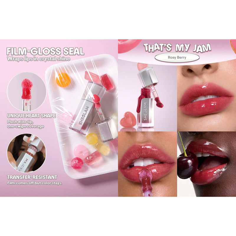 SHEGLAM That’s My Jam Gloss UAE – Berry High‑Shine Lip Glaze - lip gloss - shine lip gloss in UAE - Al Basel Cosmetics