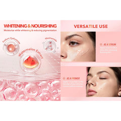 SHEGLAM melon melt primer Al Basel Cosmetics UAE - niacinamide serum makeup primer - hyaluronic acid primer gel - smooth blur makeup base - SHEGLAM Melon Melt Serum Primer