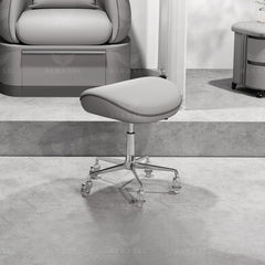 Professional Grey Pedicure Stool with Swivel & Adjustable Height – Salon & Spa Chair - Salon Spa Swivel Chair Saudi Arabia - Salon Spa Stool Qatar - Al Basel Cosmetics - UAE
