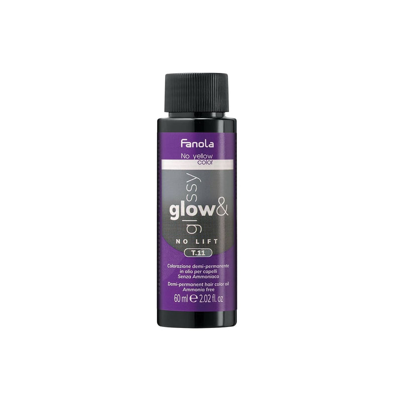 Fanola Glow & Glossy T.11 Ash/Ash Toner 60ml – Icy ash toner for neutralising brassiness and adding shine - Al basel cosmetics