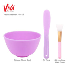 Facial Treatment Tool Kit – Silicone Mixing Bowl, Applicator & Spatula - treatment tool kit - Al Basel Cosmetics - UAE - Salon mixing bowl
