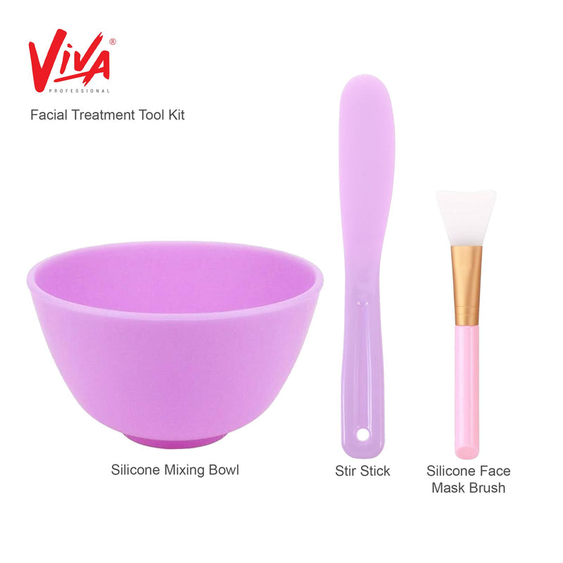 Facial Treatment Tool Kit – Silicone Mixing Bowl, Applicator & Spatula - treatment tool kit - Al Basel Cosmetics - UAE - Salon mixing bowl