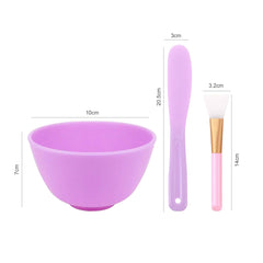 Facial Treatment Tool Kit – Silicone Mixing Bowl, Applicator & Spatula - treatment tool kit - Al Basel Cosmetics - UAE - Salon mixing bowl