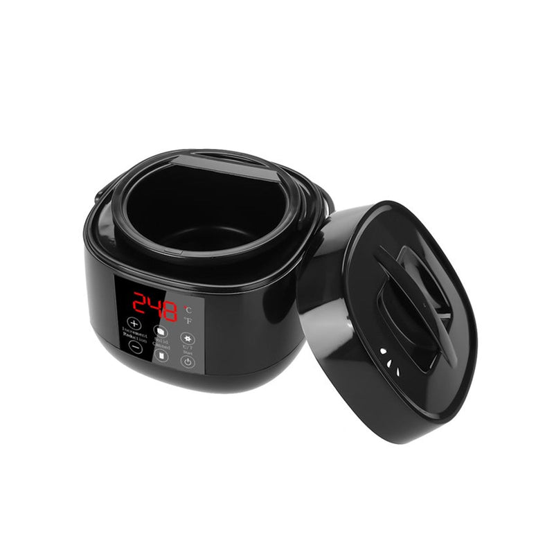 Black multi-purpose wax warmer with digital LED display for all wax types – Al Basel Cosmetics - Wax warmer in UAE - Easy to use digital wax heater