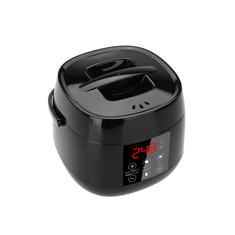 Black multi-purpose wax warmer with digital LED display for all wax types – Al Basel Cosmetics - Wax warmer in UAE - Easy to use digital wax heater