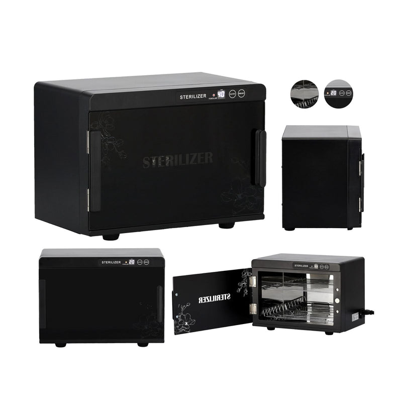 UV Sterilizer Black for Salon & Spa – Professional Instrument Disinfection System - UV sterilizer for salon - Spa sterilizer - Disinfectant machine - Al Basel Cosmetics