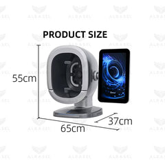 AI skin scanner UAE, 3D facial analyzer Dubai - professional skin analysis machine for clinics - 8 spectrum skin analyzer - facial skin diagnosis machine - skin aging prediction system - dermatology scanner UAE - salon skin analyzer device - aesthetic skin analysis system - Al Basel Cosmetics
