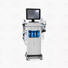 18-in-1 Hydrogen Facial Machine with Hydro, Diamond, Micro-Needle, RF, Ultrasonic, Oxygen, Cold Therapy & multi-function skin treatments for salons - Hydra facial machine - 18 in 1 hydra facial machine - Al Basel Cosmetics - UAE