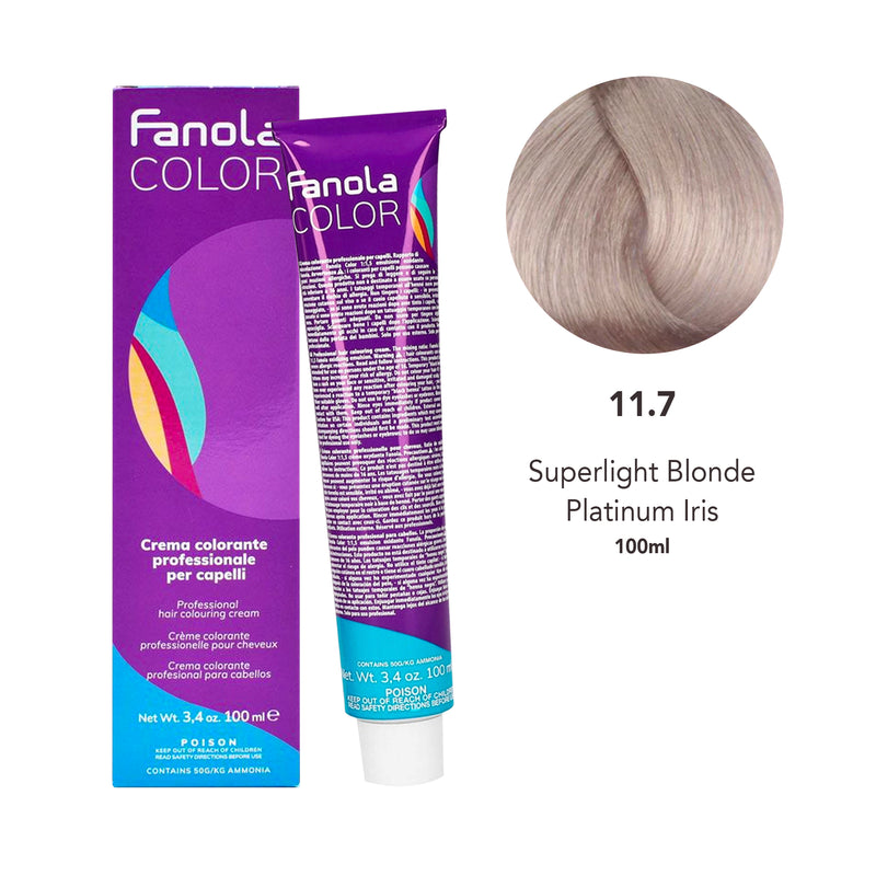 span opening Conclusie Fanola Colour Cream 11.7 Superlight Blonde Platinum Iris 100ml – Albasel  cosmetics
