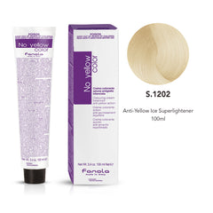 Fanola No yellow color S.1202 Anti-Yellow Ice Super lightener 100ml -fanola color - fanola uae -Albasel cosmetics